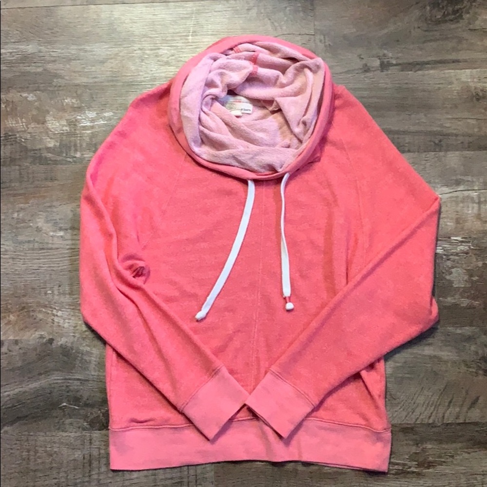Coral cowl neck sweatshirt - size M